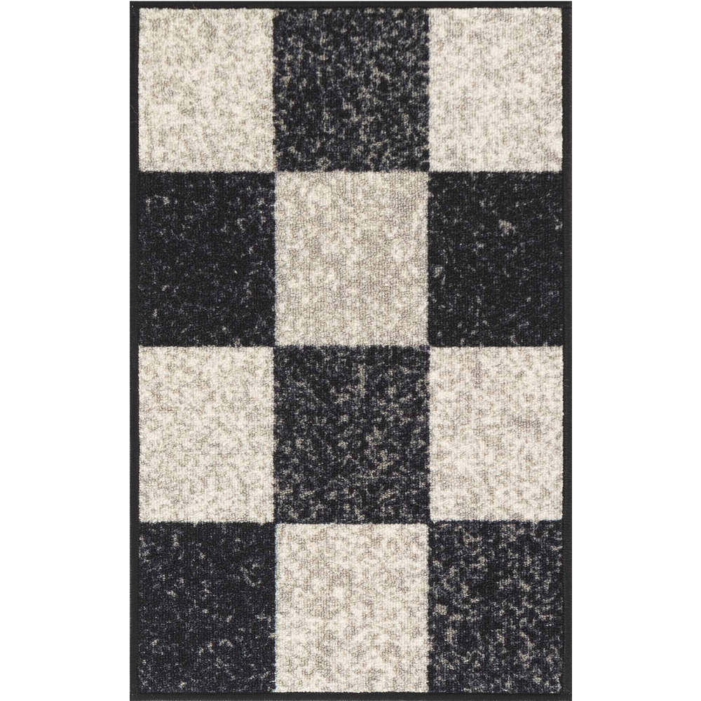Desire Rugs Havana Black Square Anti Slip Door Mat 90 x 57cm Image 1