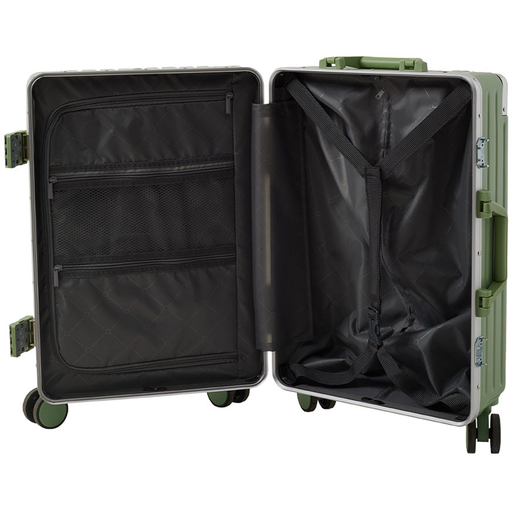 H&O Direct 20 inch Green Carry On Hard Shell Luggage Suitcase Image 4