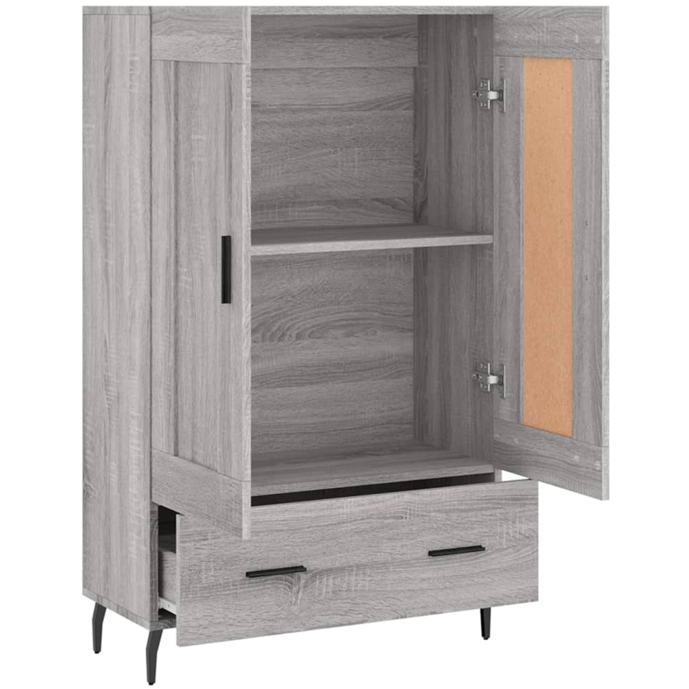 vidaXL 2 Door Single Drawer Grey Sonoma Highboard Image 6