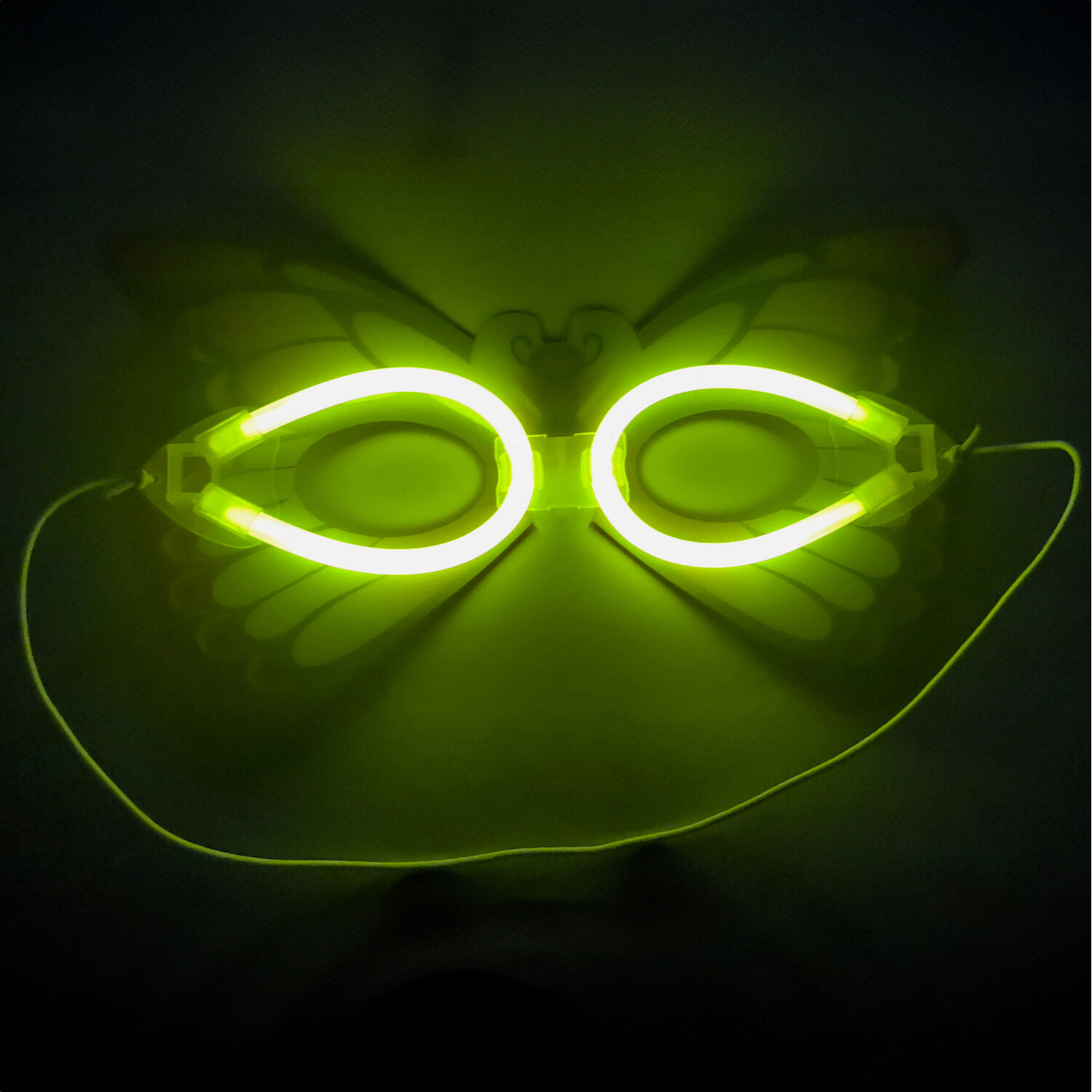 Glow Party Butterfly Mask Yellow Image 6