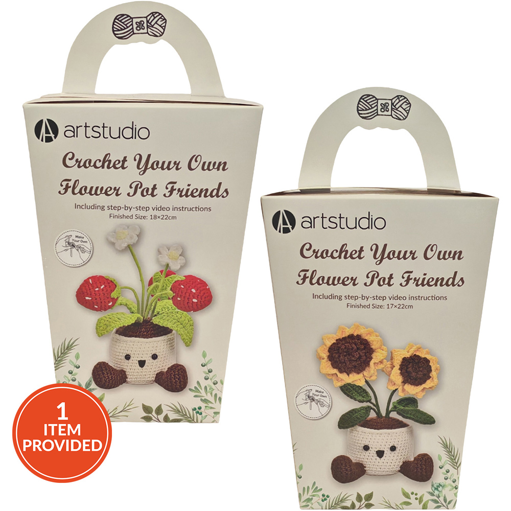 Crochet Your Own Flower Pot Friends Kit Image 1