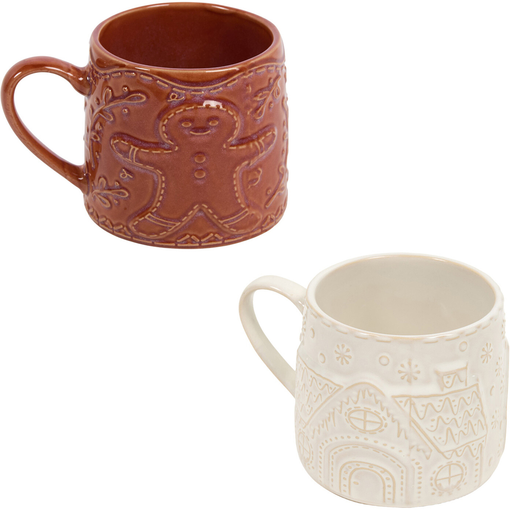 Gingerbread House or Man Embossed Mug Image 11