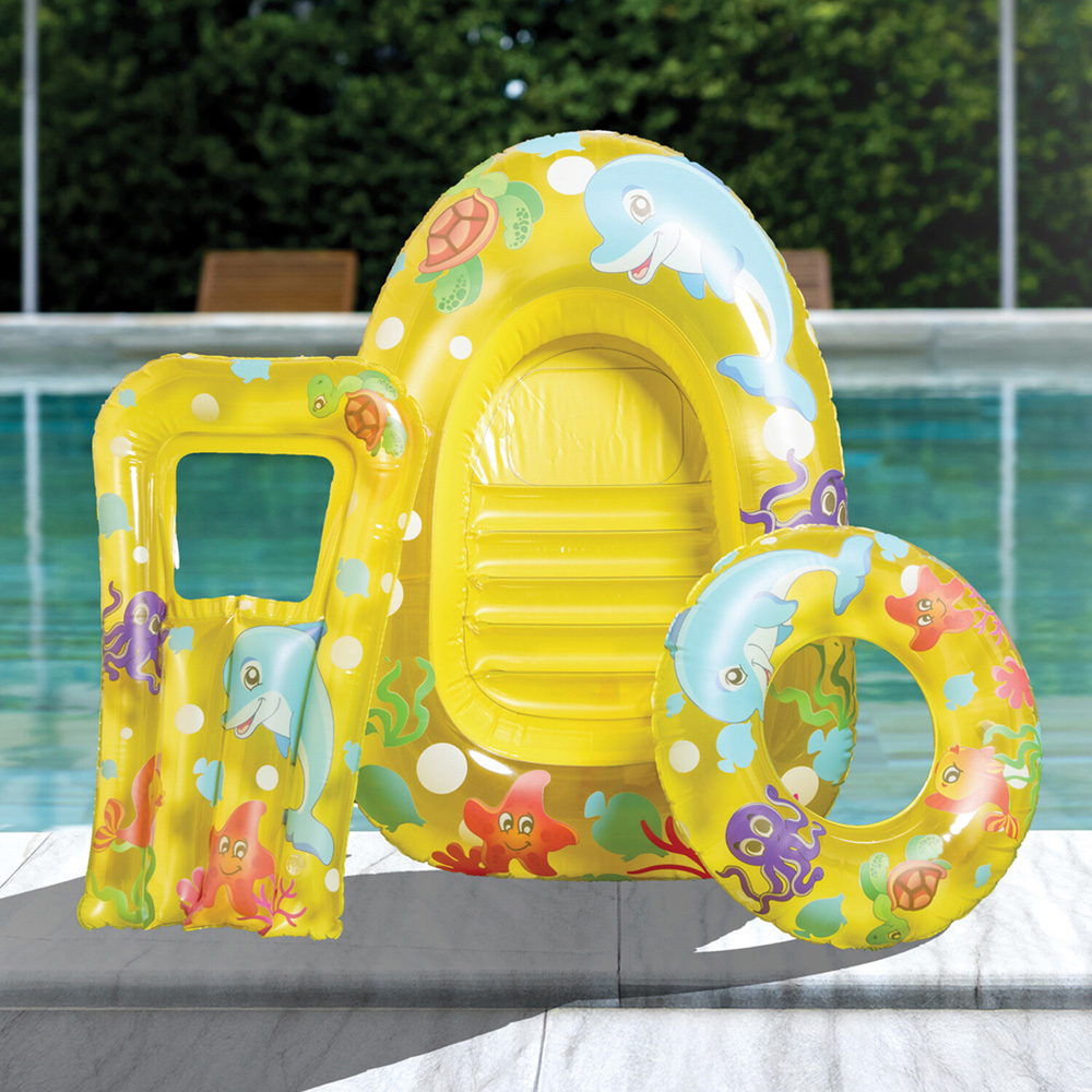 Sealife Inflatable Swimming Float Set Yellow Image 2
