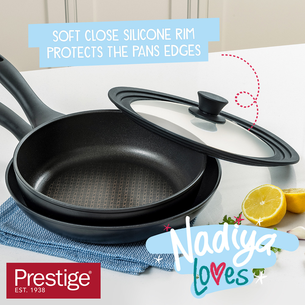 Nadiya x Prestige 2 Piece Stackable Frying Pan Set Image 4