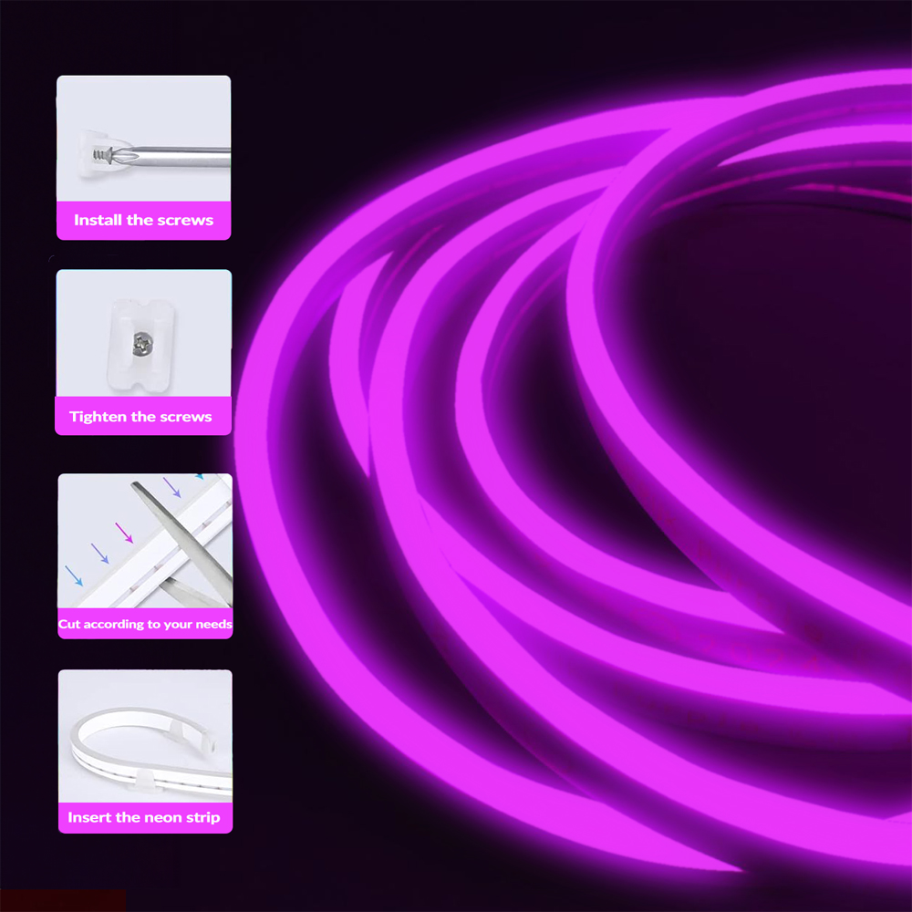 ExtraStar Neon Purple LED Strip with Power Adapter 5m Image 3