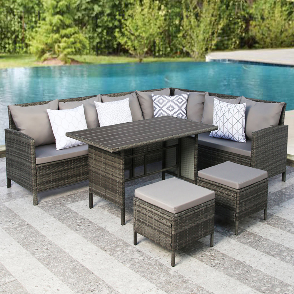 Thalia 8 Seater Sofa Set Grey Image 1