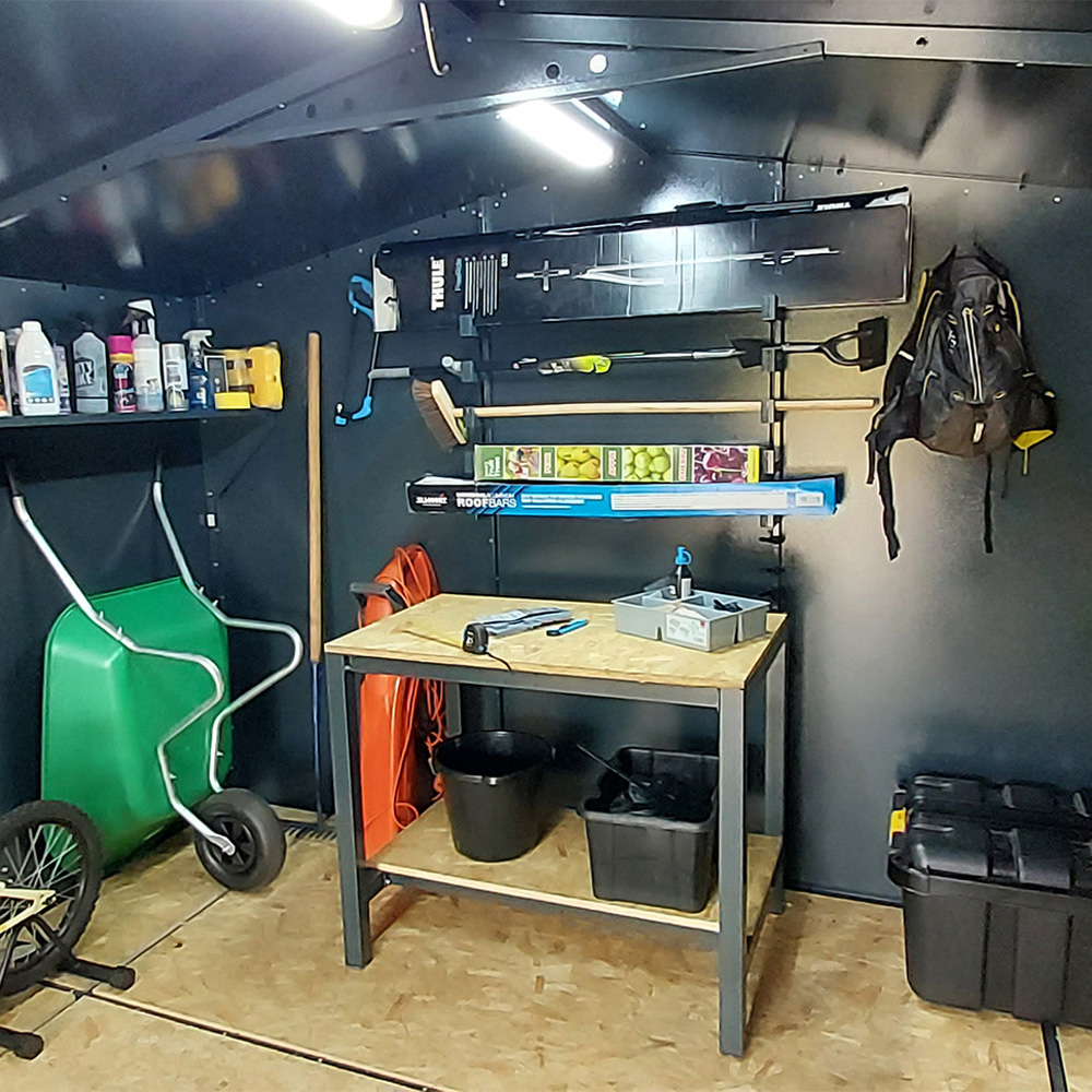 Asgard Garrison Secured by Design 10 x 18ft Cream Metal Workshop Shed with Floor and 5 Point Locking Image 8