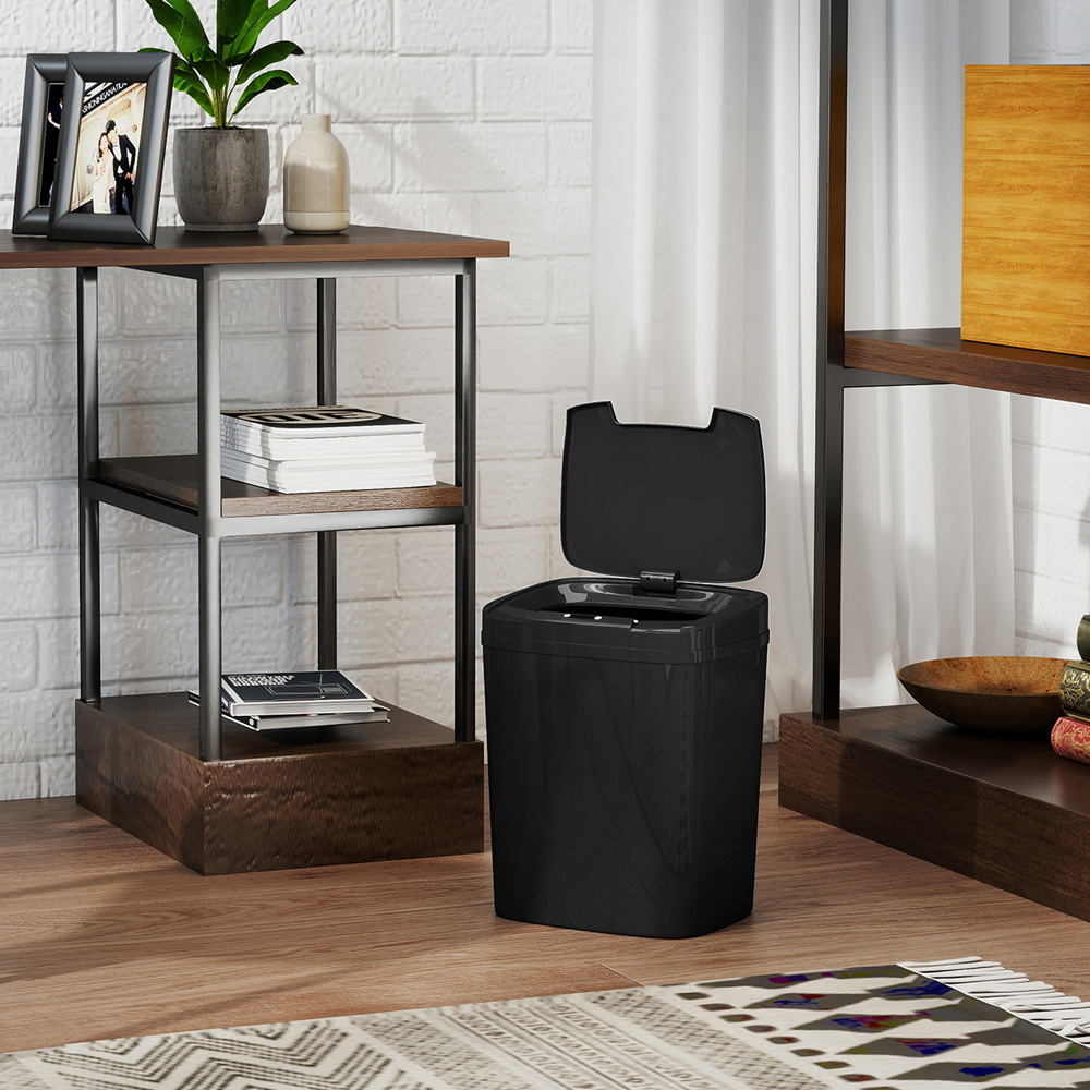 HOMCOM Black Automatic Kitchen Sensor Bin 15L Image 7