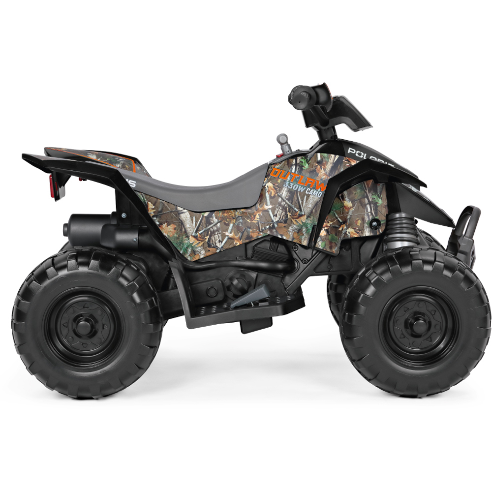 PEG Polaris Outlaw Kids Electric Ride-On Quad Bike with Lights and Sounds Camo 12V Image 7