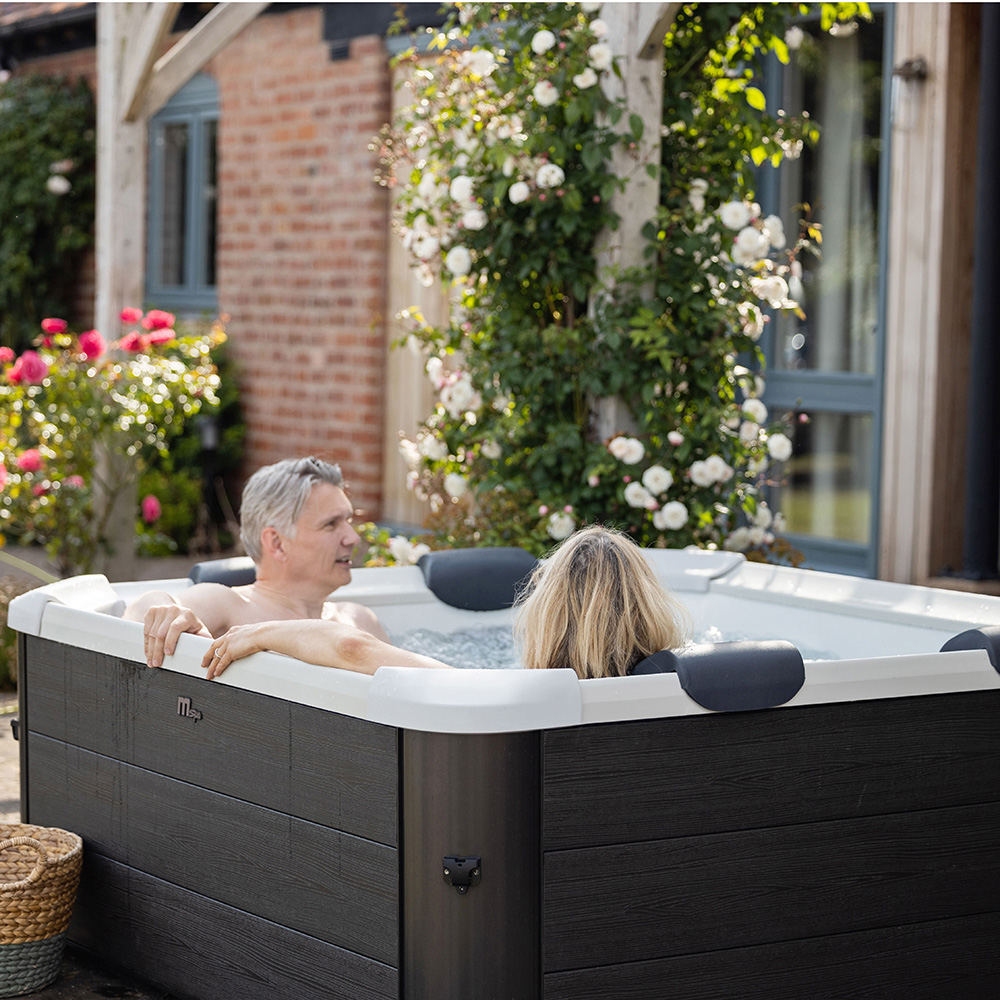 MSpa Oslo 6 Person Grey Rigid-Wall Hot Tub with Smart App Control and Remote-Controlled LED Image 2