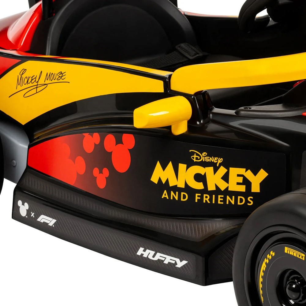 Huffy Kids Red Disney Mickey Mouse Ride-On Remote Control F1 Car 12V Image 8