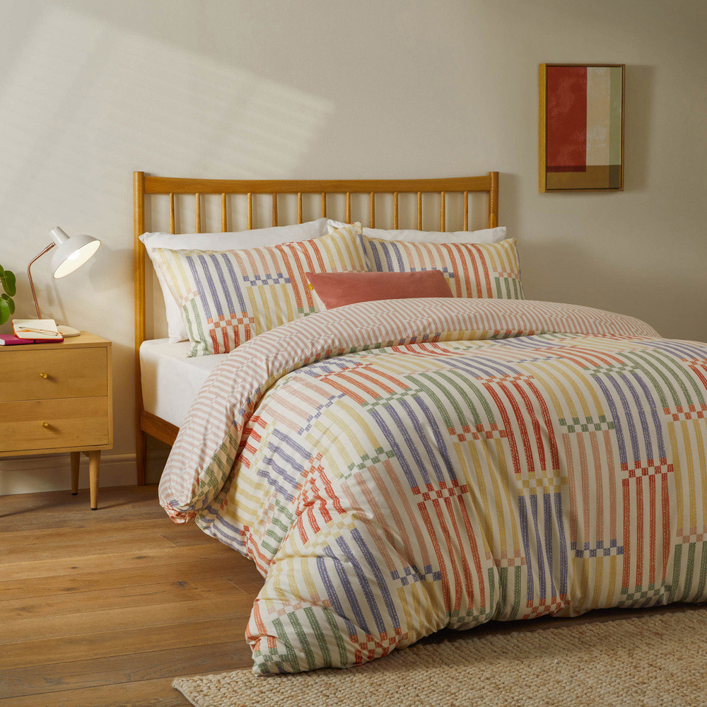 Duvet Day Madison Single Multicolour Stripe Abstract Duvet Set Image 4