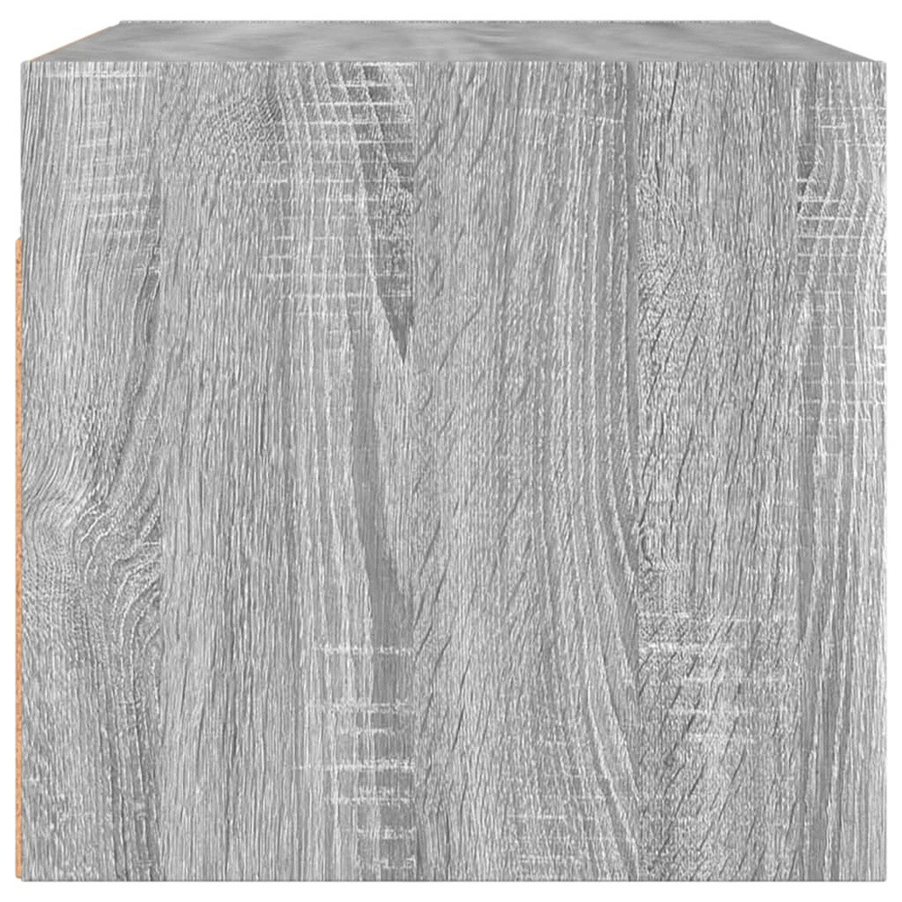 vidaXL 2 Glass Door 2 Shelf Grey Sonoma Wall Cabinet Set of 2 Image 8