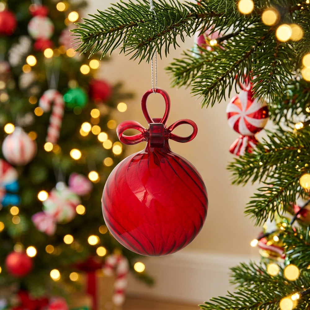 Glass Bow Bauble Image 3