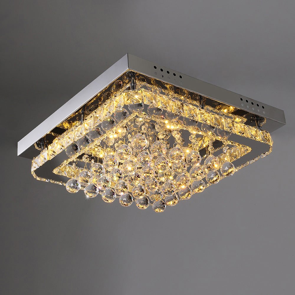 Living and Home Crystal LED Ceiling Light Fixture Image 2