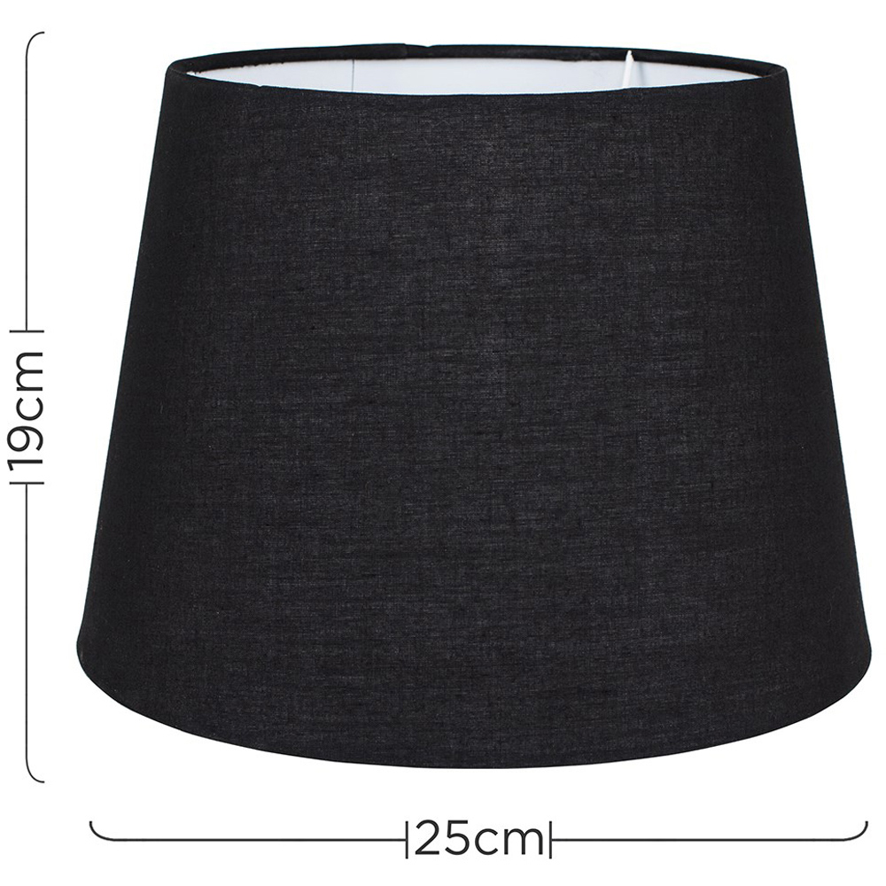 ValueLights Aspen Black Tapered Lamp Shade Small Image 4
