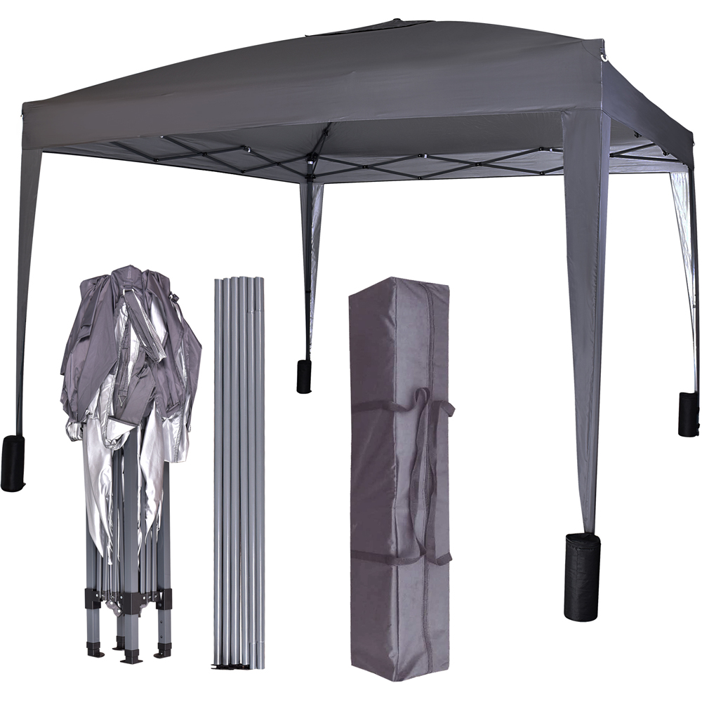 Grey Pop Up Outdoor Gazebo 2 x 2m Image 3