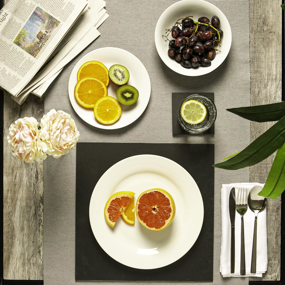 Argon Tableware Linea Square Slate Placemat 30cm 24 Pack Image 2