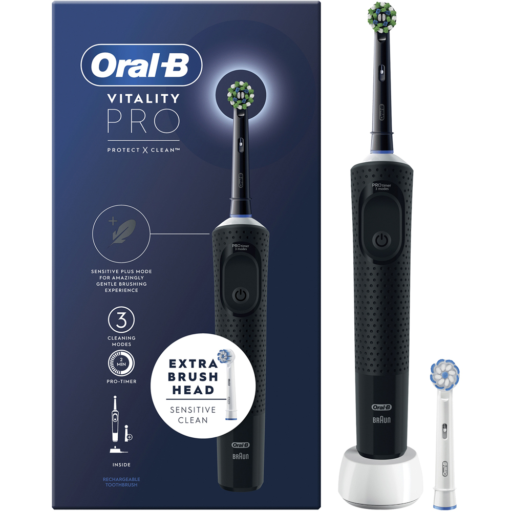 Braun Oral-B Vitality Pro Black Rechargeable Toothbrush Image 1