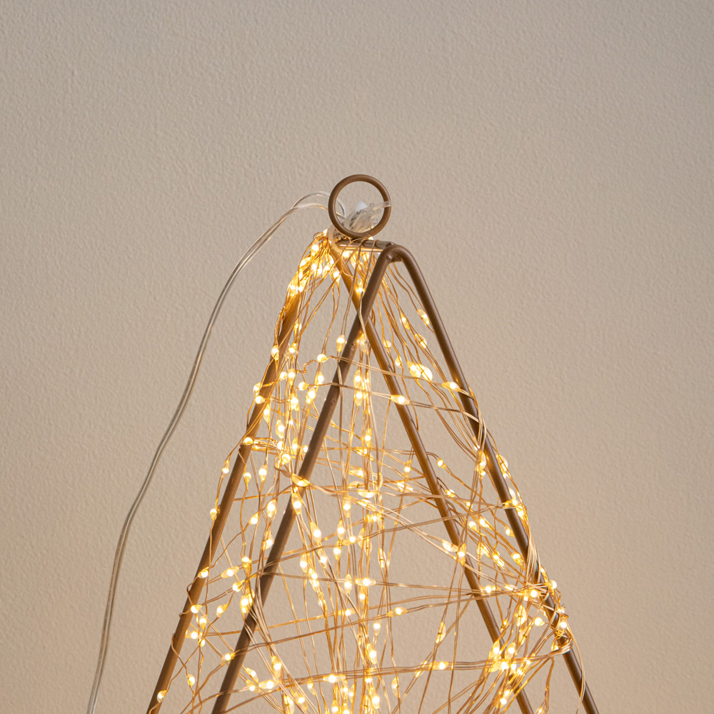 Samuel Alexander 2400 Warm White LED Light-Up Gold Christmas Star 58cm Image 2