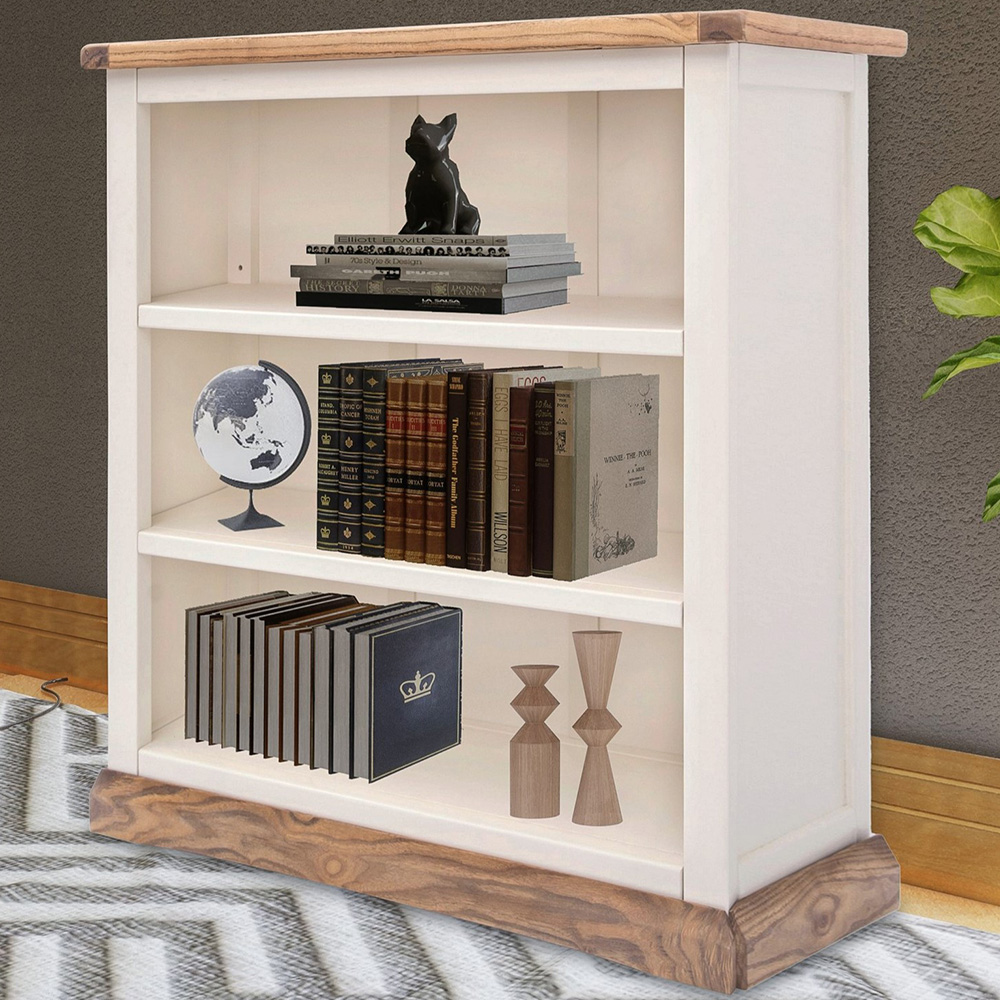 Tropea 3 Shelf Off White Bookcase Image 1