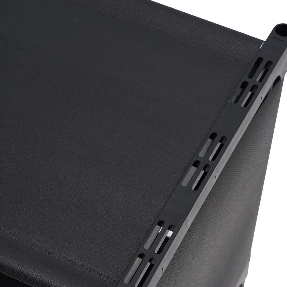 Living and Home 4-Tier Black Double Row Storage Shelf with Metal Frame Image 3