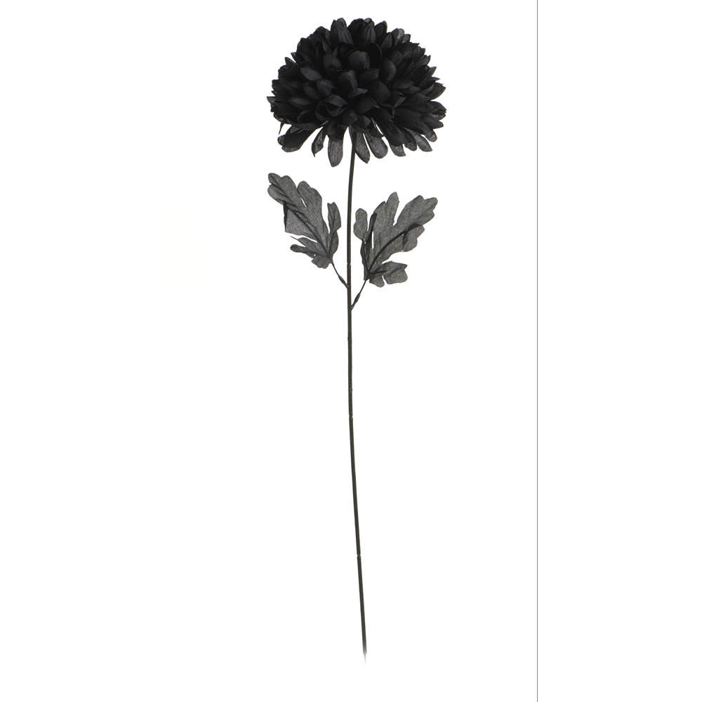 Wilko Black Pom Pom Single Stem Artificial Flower Image