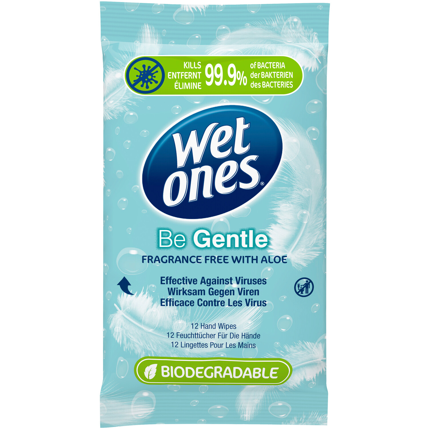 Wet Ones Be Gentle Hand & Body Wipes Image 1