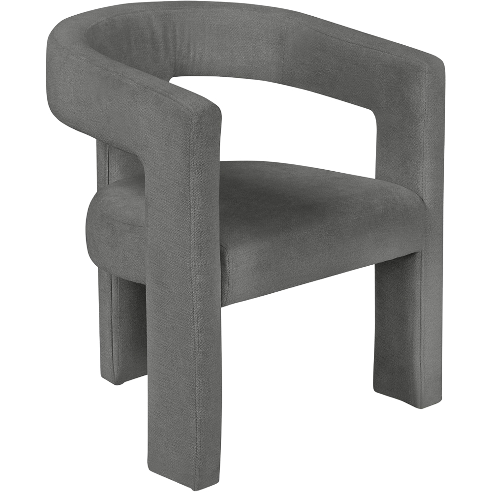 Julian Bowen Elara Grey Chenille Upholstered Accent Chair Image 2