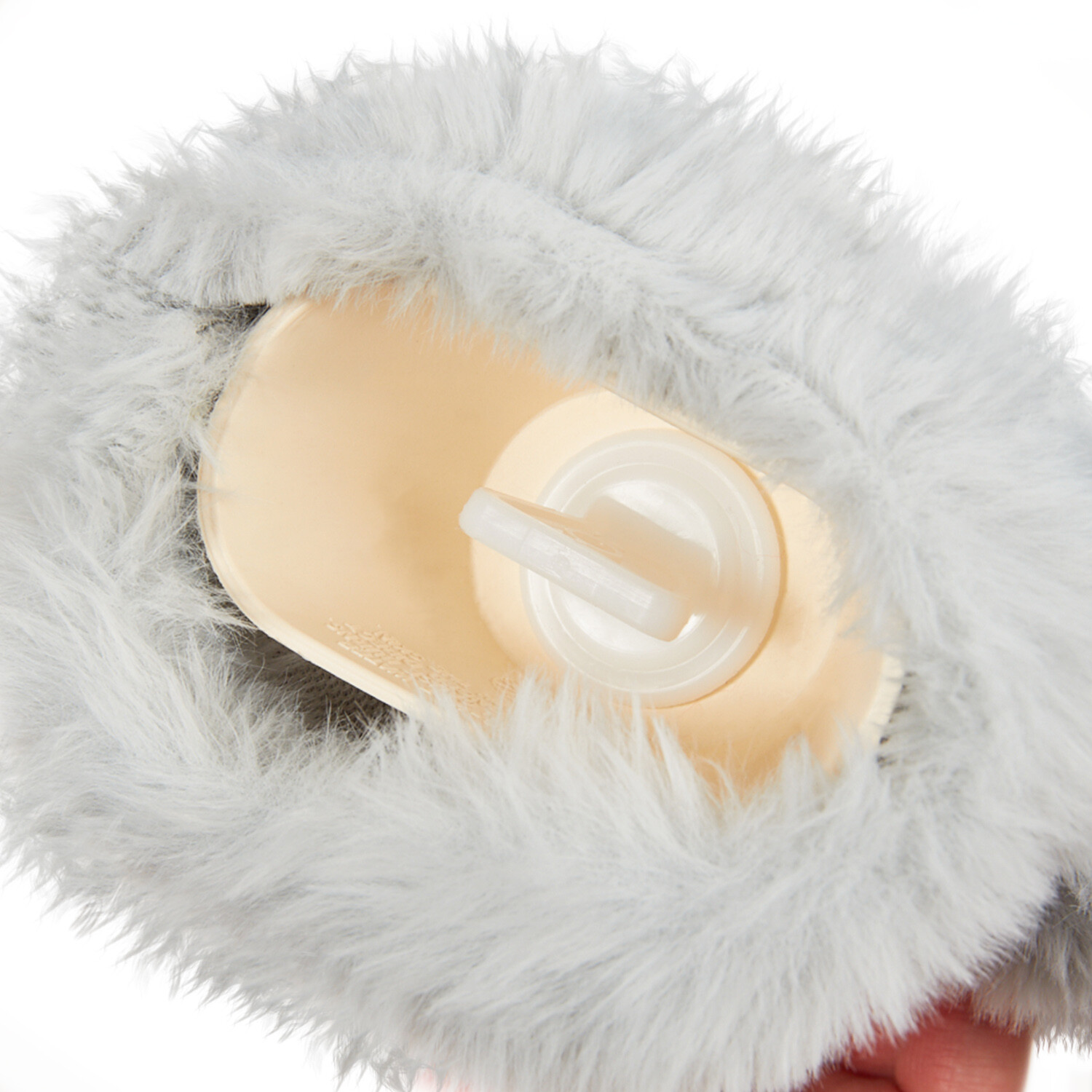 Rippled Fur Hot Water Bottle - Pink, White, or Grey Image 9