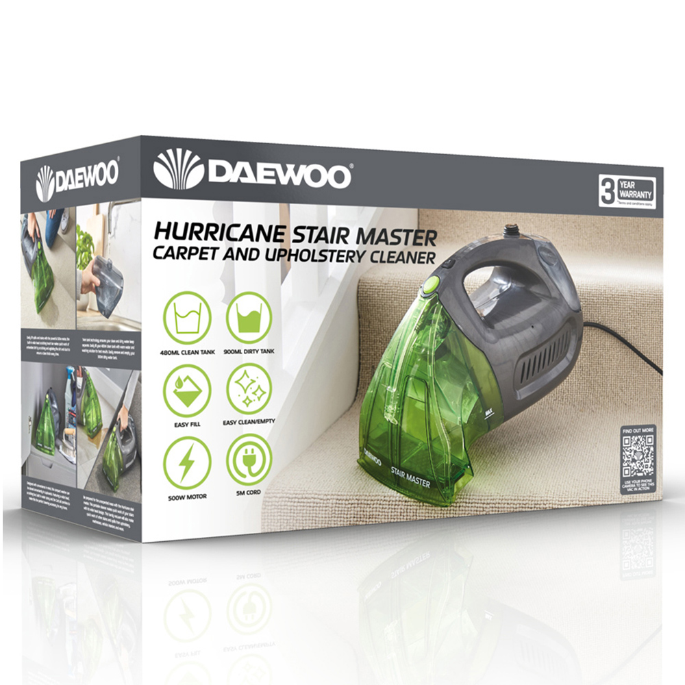 Daewoo Hurricane Stair Master Carpet and Upholstery Vacuum Cleaner 500W Image 9