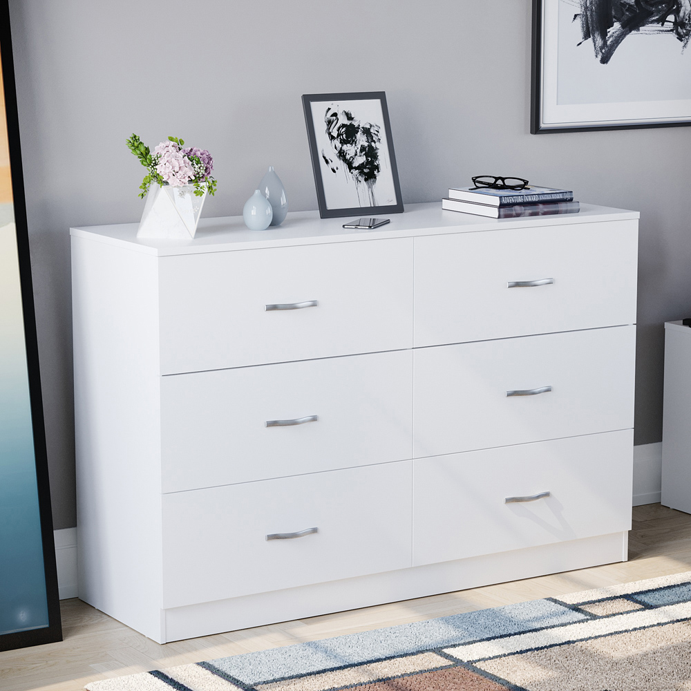 VIDA DESIGNS Riano White 3 Piece Bedroom Furniture Set Image 3