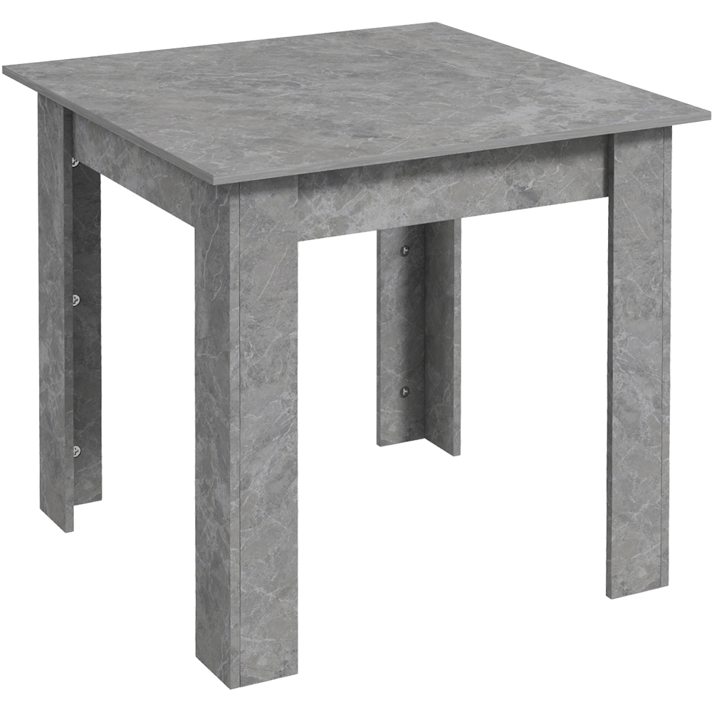 Portland 2 Seater Faux Cement Effect Square Dining Table Image 2