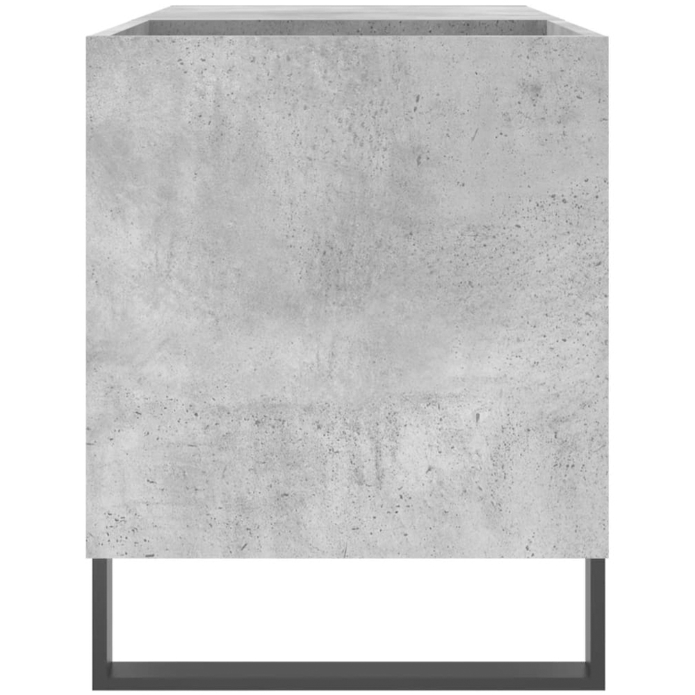 vidaXL 2 Shelf Concrete Grey Record Cabinet Image 5