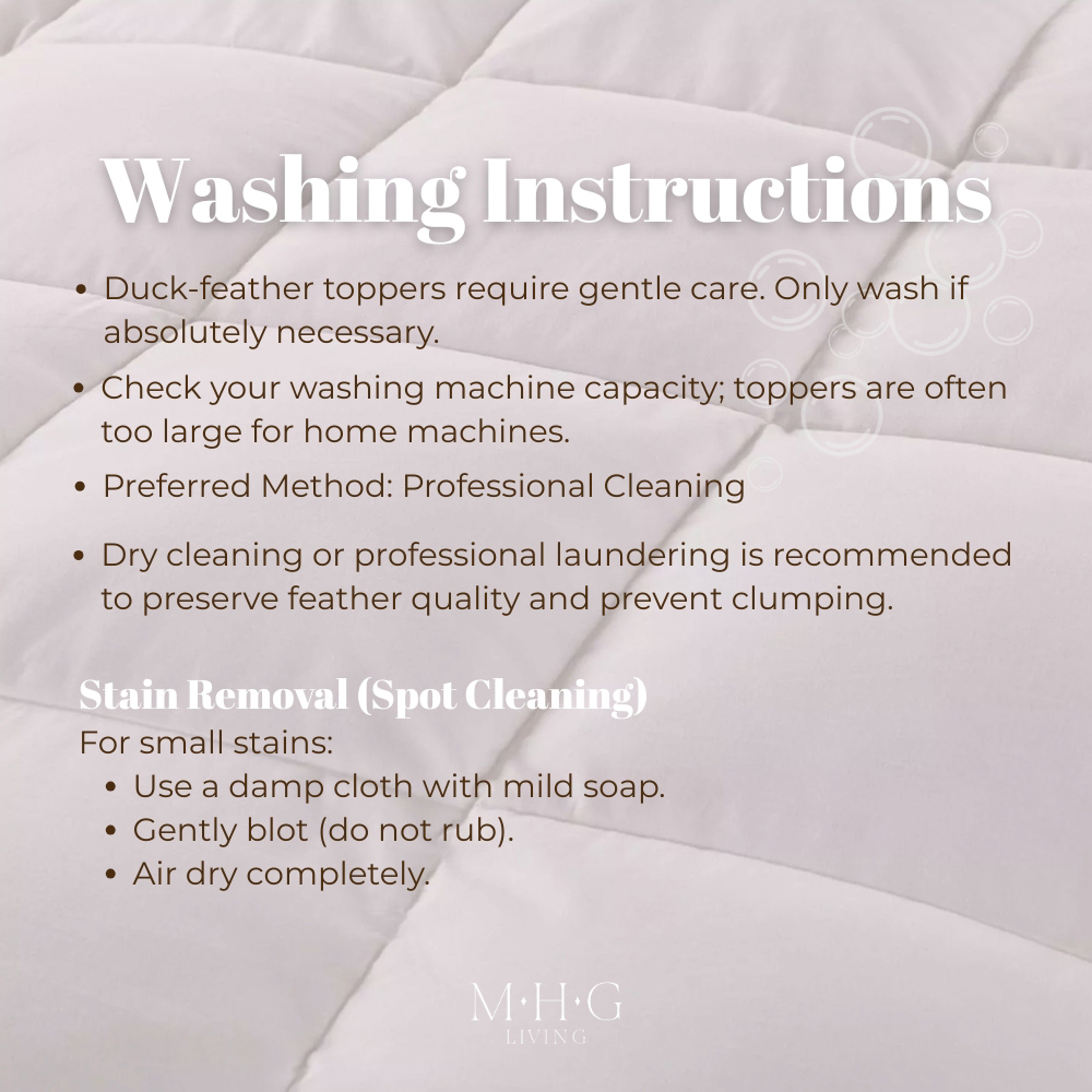 MHG Living Double Duck Feather Mattress Topper Image 8