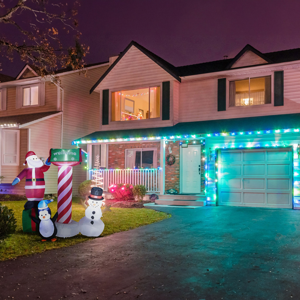 SO Christmas Inflatable Santa with Penguin and Snowman 5.2ft Image 8