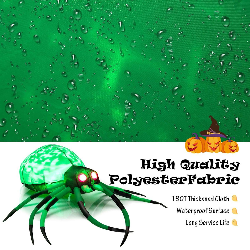 Costway Spider and Cobweb Inflatable Halloween Decoration Image 5