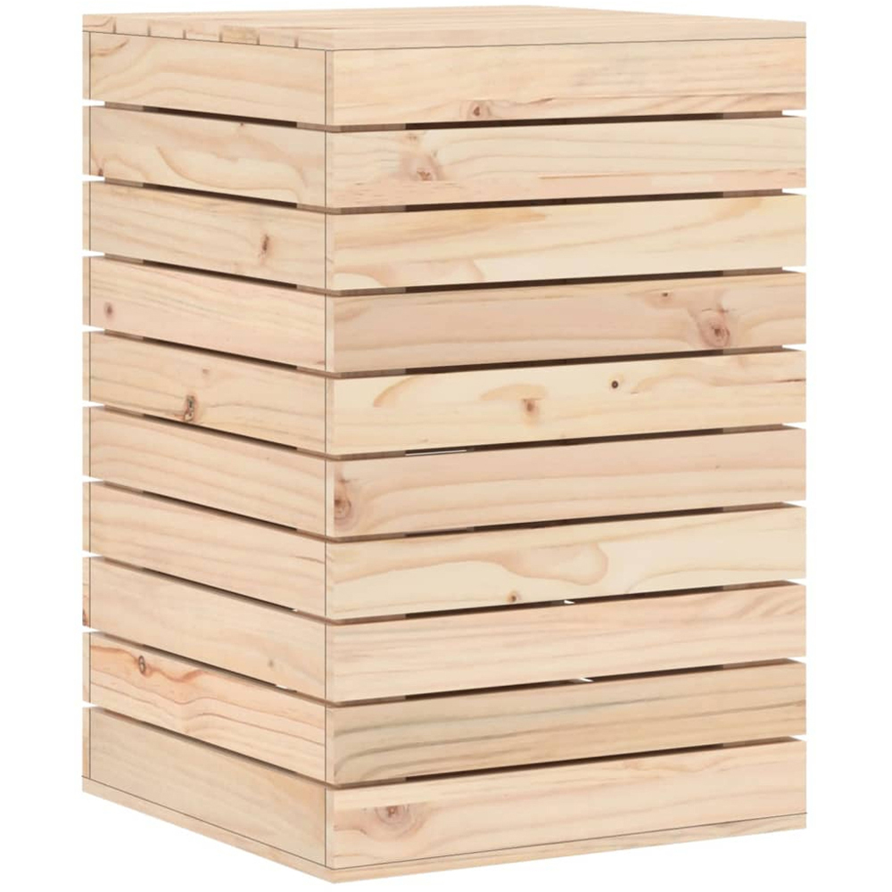 vidaXL Solid Pine Wood Laundry Basket 44 x 44 x 66cm Image 6