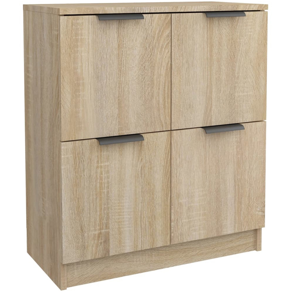 vidaXL 4 Door Sonoma Oak Sideboard Set of 2 Image 3
