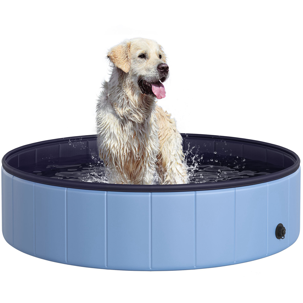 PawHut Blue Foldable Pet Paddling Pool Image 3