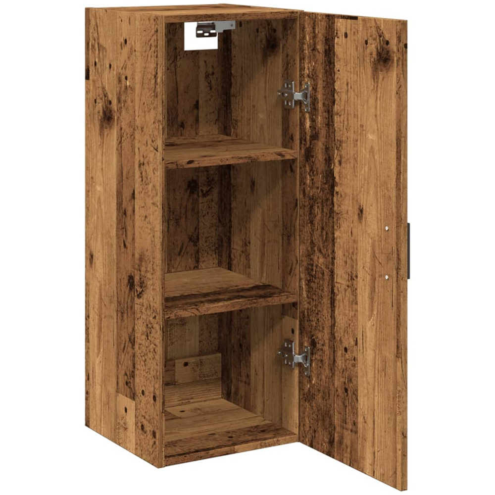 vidaXL Single Door Old Brown Wall Mounted Storage Cabinet Image 4