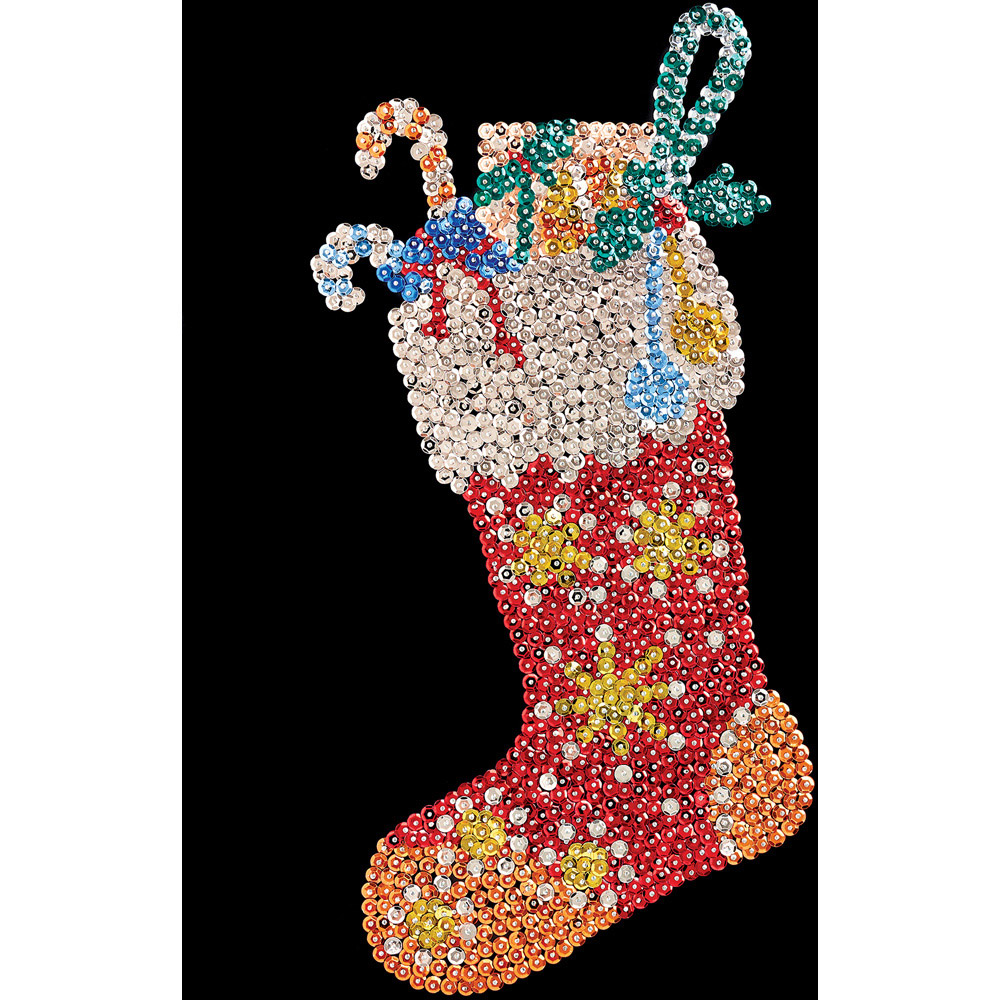 Simply Make Stocking Christmas Sequin Craft Kit Image 3