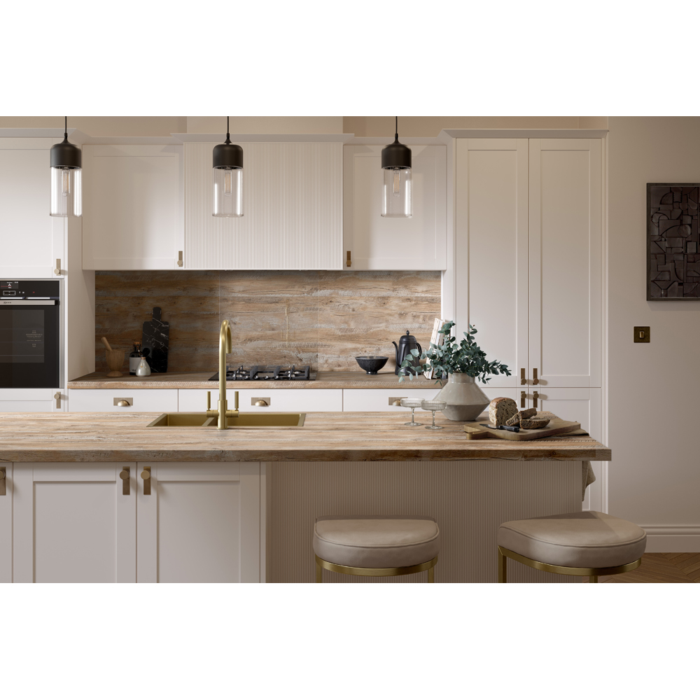 Omega Modern Croxdale Plank Laminate Kitchen Edging 3000 x 100mm | Wilko