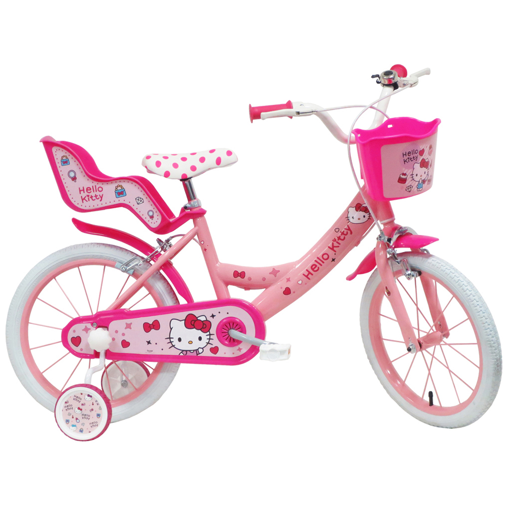 Denver Sanrio Hello Kitty 16 inch Kids Bicycle with Stabilisers Image 1