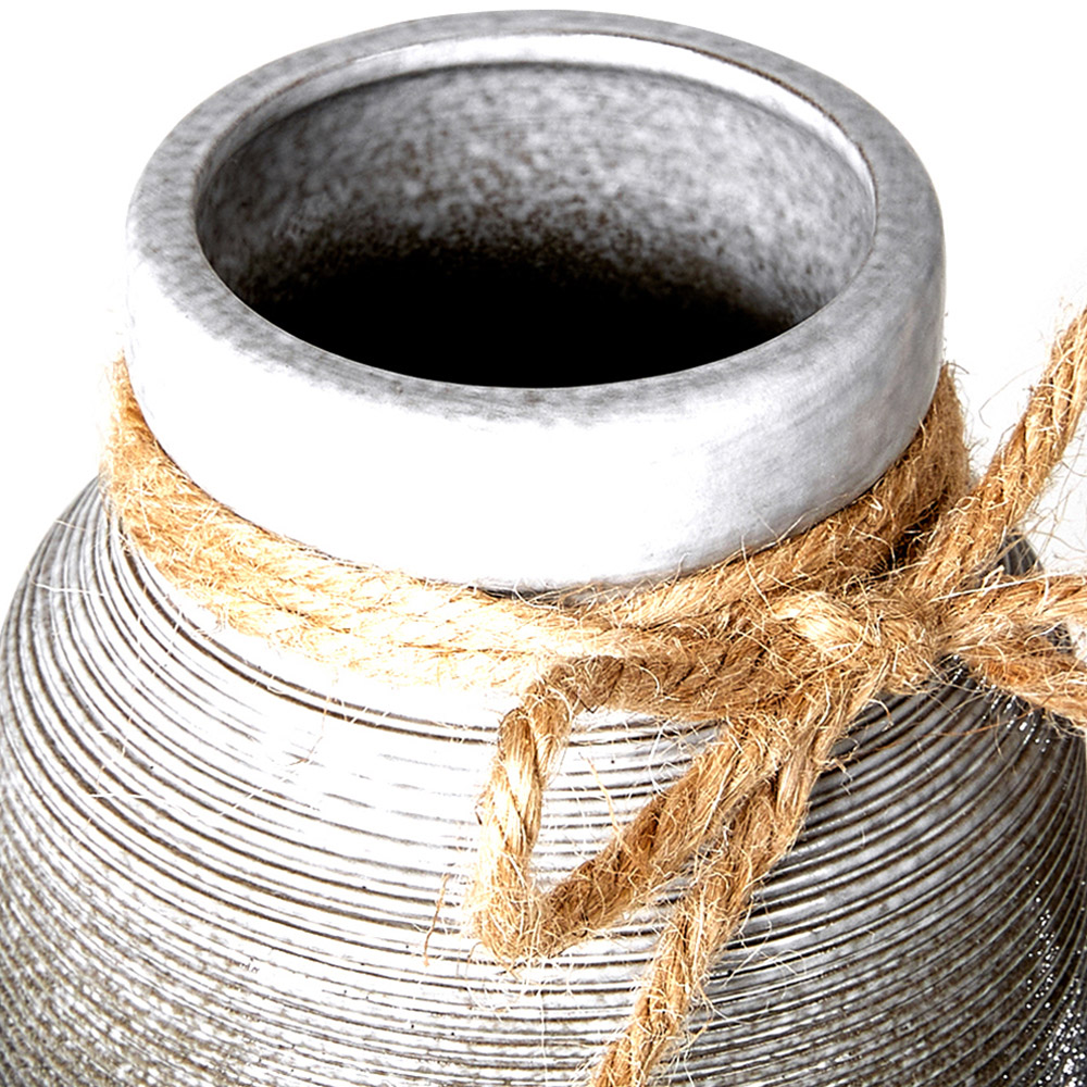 Living and Home Gradient Grey Ceramic Flower Vase Table Decor Ornament 14cm Image 4