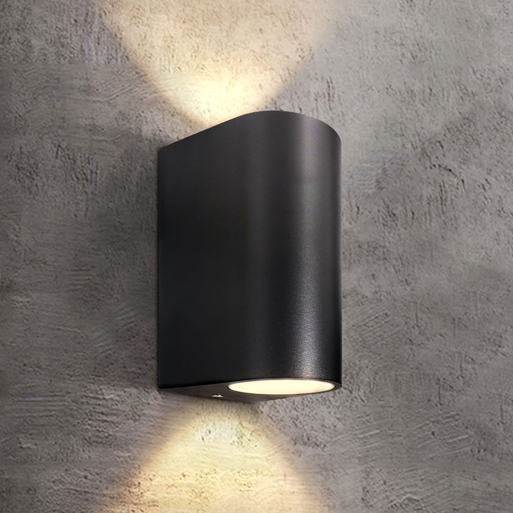 ExtraStar Dark Grey Stainless Steel Double Wall Light Image 2