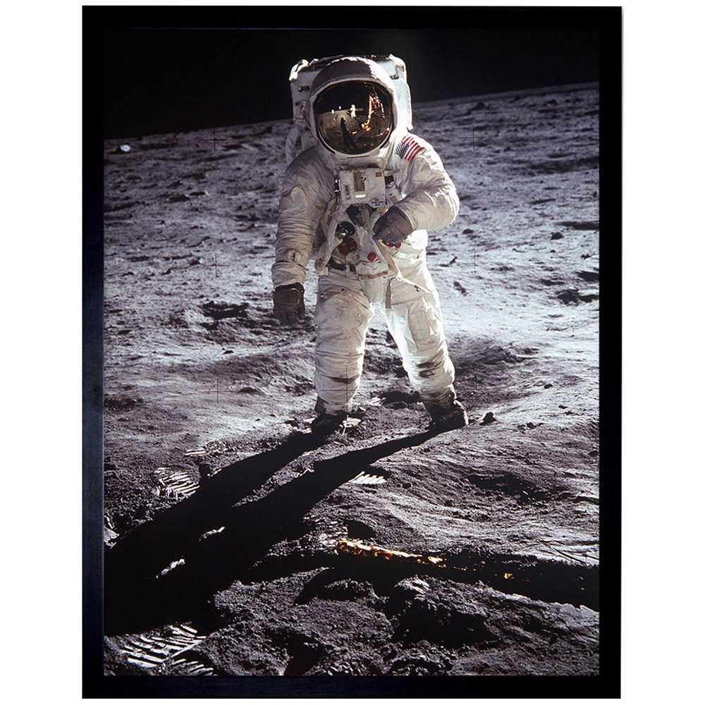 Artery8 NASA Apollo 11 Astronaut Moon Landing Anniversary Framed Wall Art Print 30 x 41cm Image 1