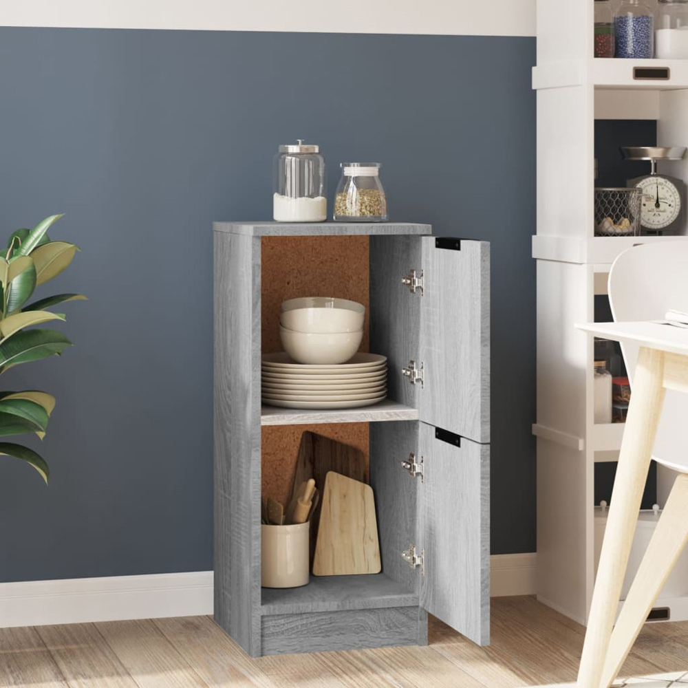 vidaXL 2 Door Grey Sonoma Wooden Sideboard Image 8