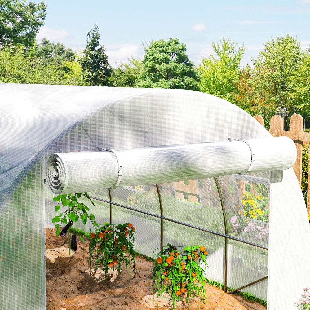 Outsunny 6.5 x 13 x 10ft White Replacement Greenhouse Cover Image 4