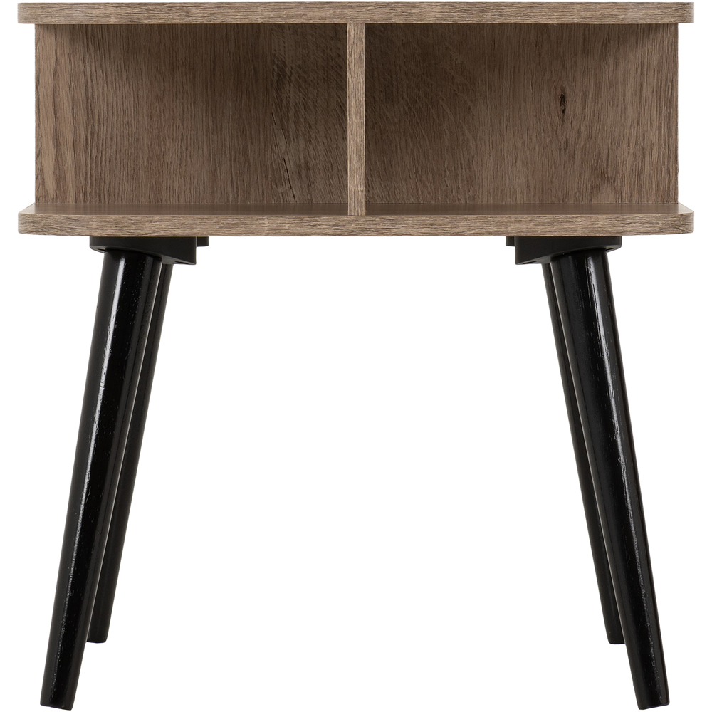 Seconique Saxton 2 Shelf Grey and Medium Oak Effect Side Table Image 3